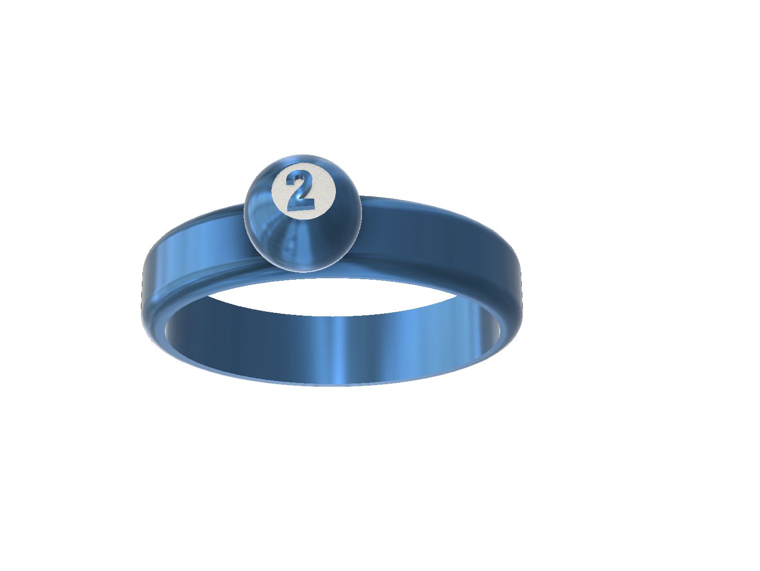 2 Ball  BlueBall ring