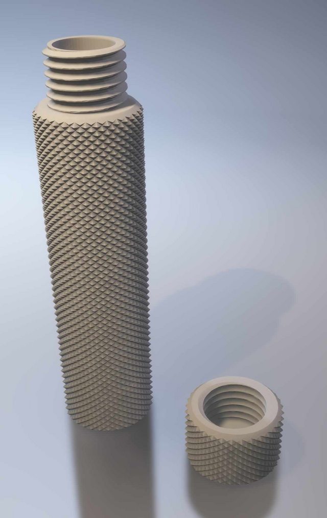 Miniatura 4 do modelo 3D Knurled Container