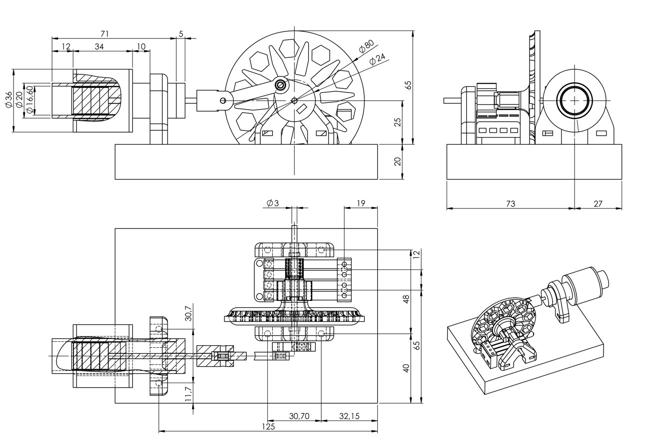 4 stroke solenoid Motor with 3D printed parts por Fraens | Descargar ...