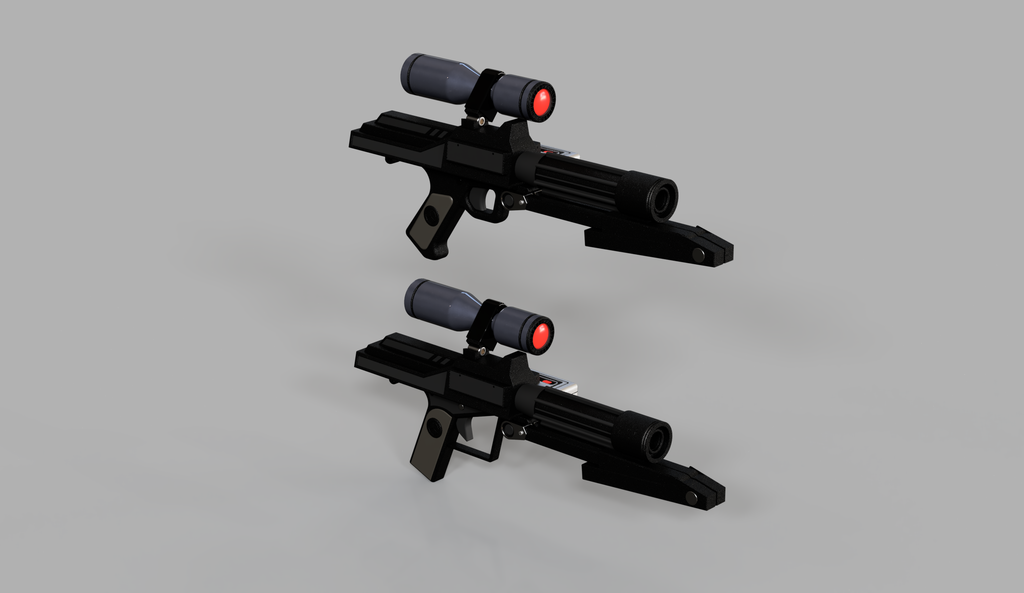 Custom scoped classic Battlefront 2 DC15S Carbine blaster 1:6 scale