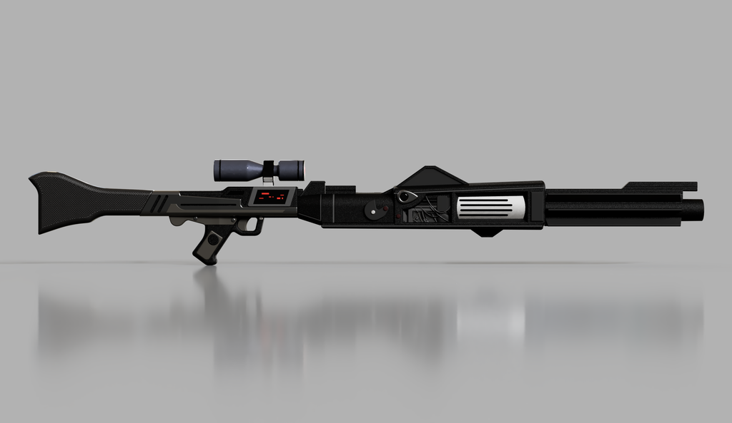 custom scoped Classic Battlefront 2 DC15A rifle for 1:6 scale action figures