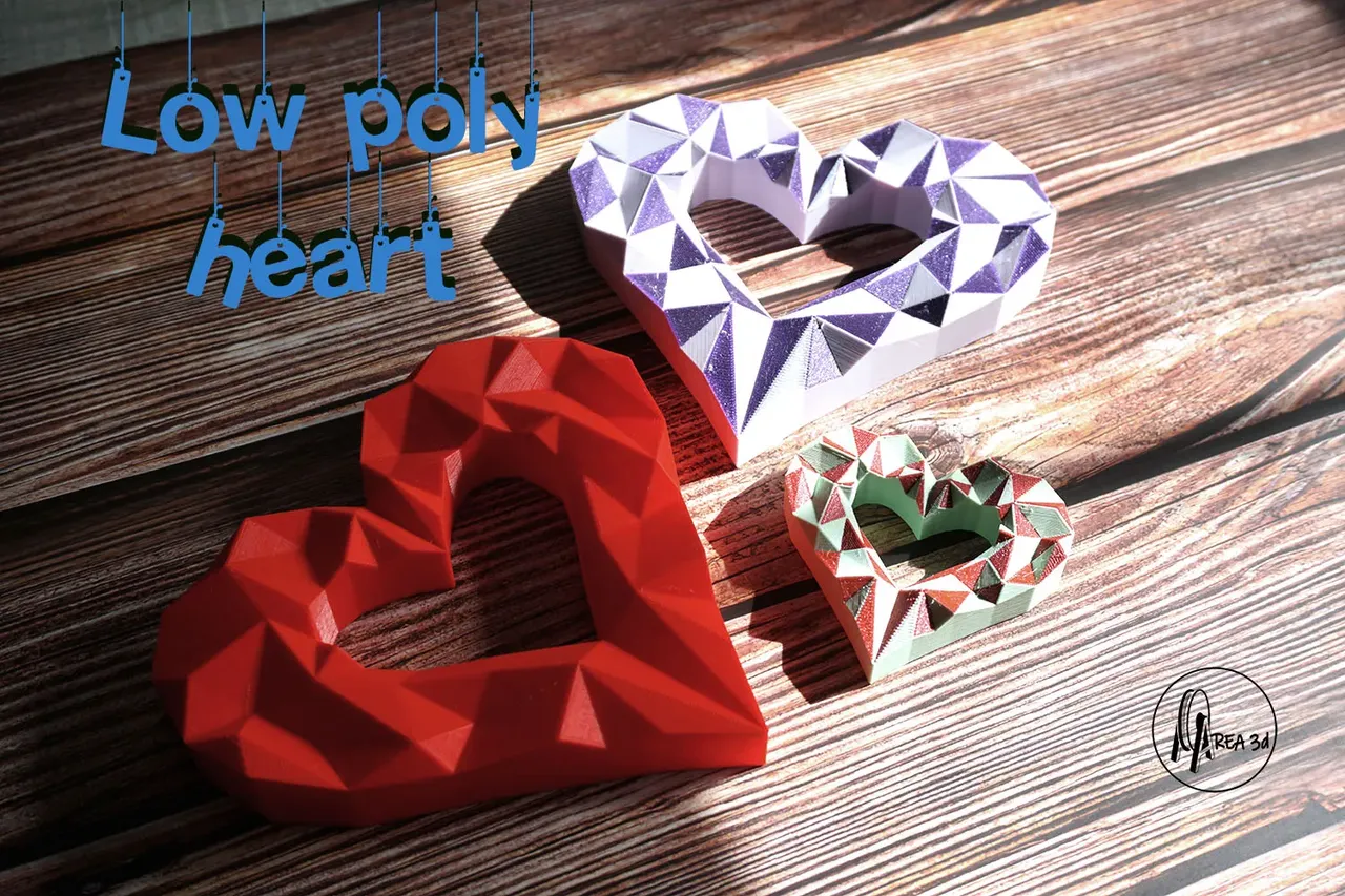 Heart low poly by Area3D | Download free STL model | Printables.com