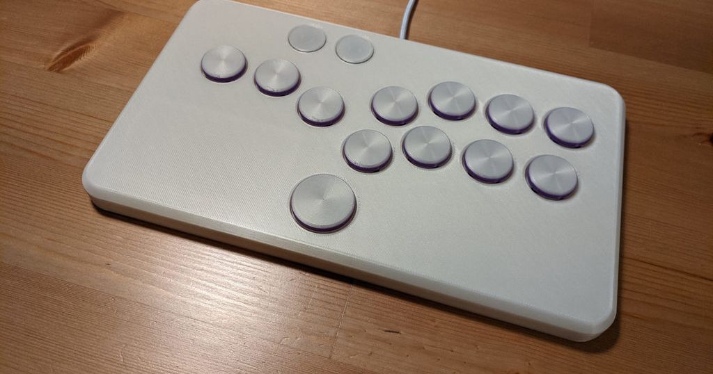 Slimbox Hitbox layout Low Profile Fightstick By Jfedor Download Free 
