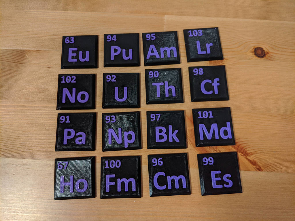Miniatura 4 do modelo 3D Periodic table magnet set