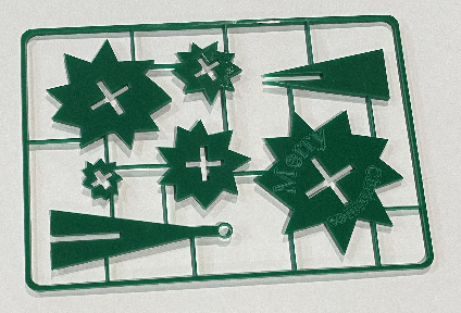 Laser Remix Evergreen Tree Christmas Ornament on Card