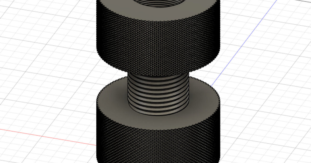 Nut and Both with Knurling by 8bithooker Download free STL model