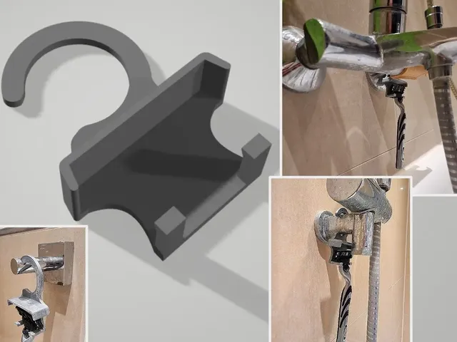 Shaver / razor holder, universal for shower and bath
