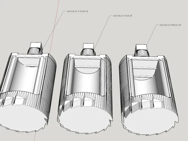 Multiple drum size for VEND - the totally printed candy dispenser
