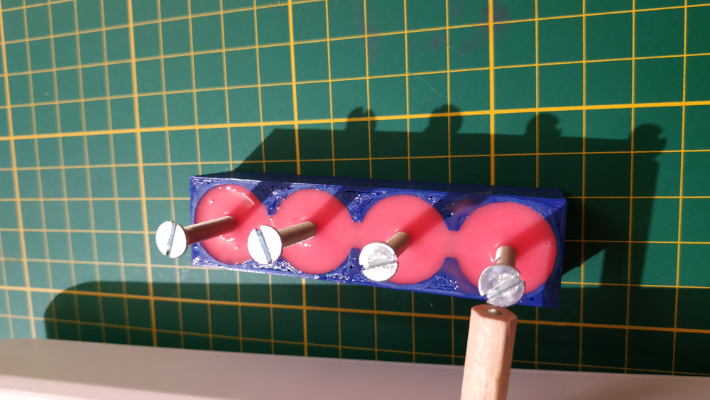 Silicone dampers mold for printbed dampers.