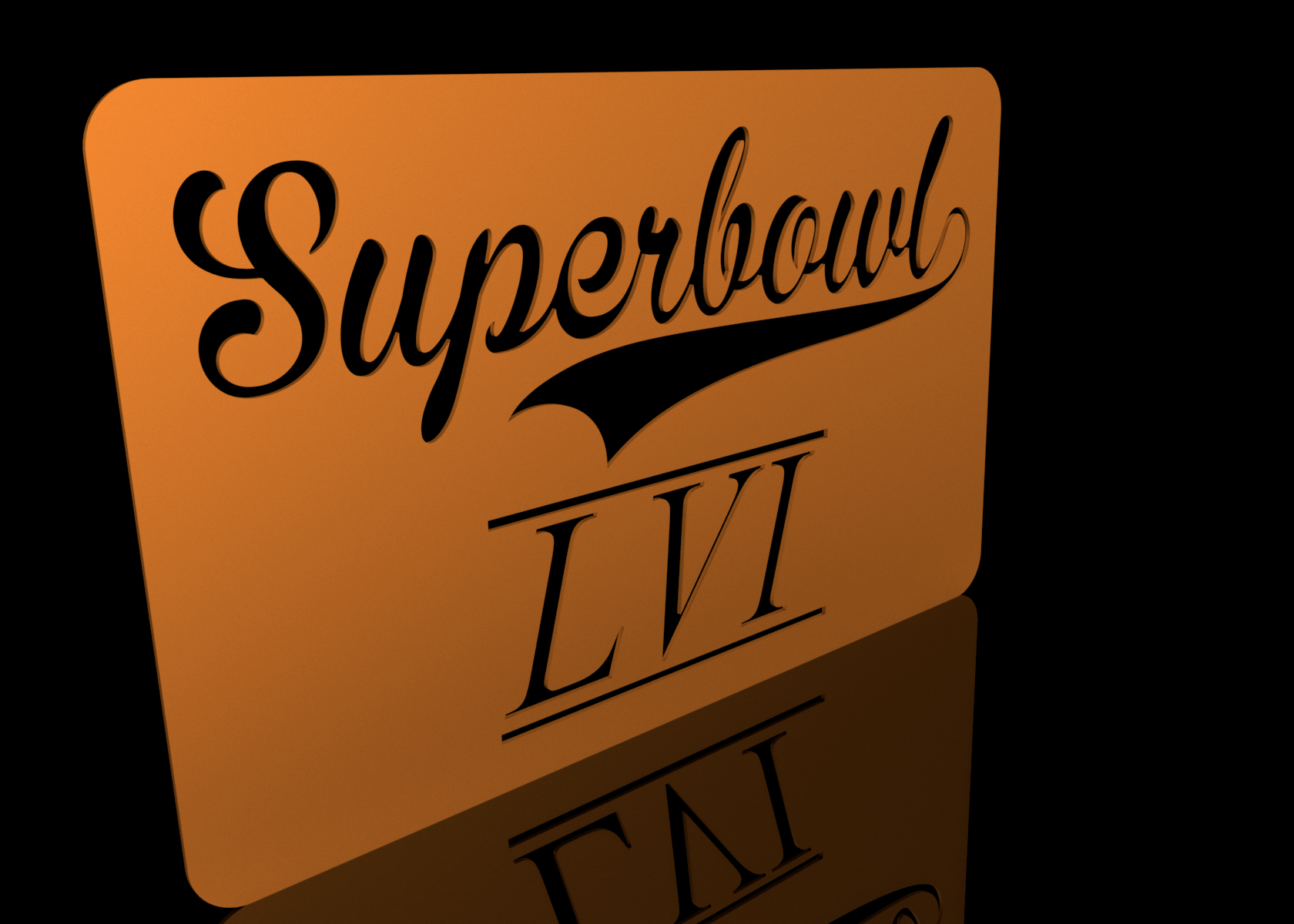 Miniatura 2 do modelo 3D Superbowl Stencil