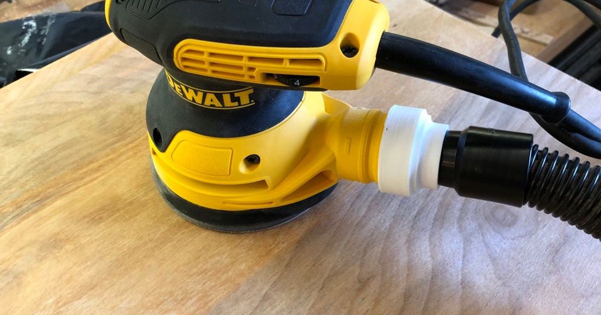 Dewalt orbital sander 30mm hose adapter by Tailslide Download free STL model
