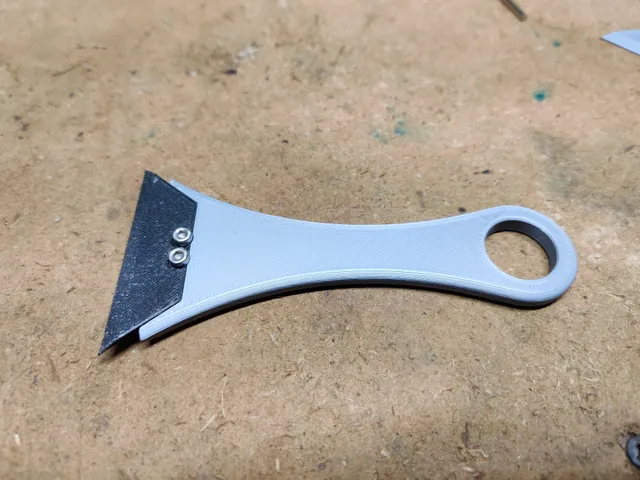 Bed Scraper w/ Replaceable Blades (Printed and Steel Blades) (Remix)