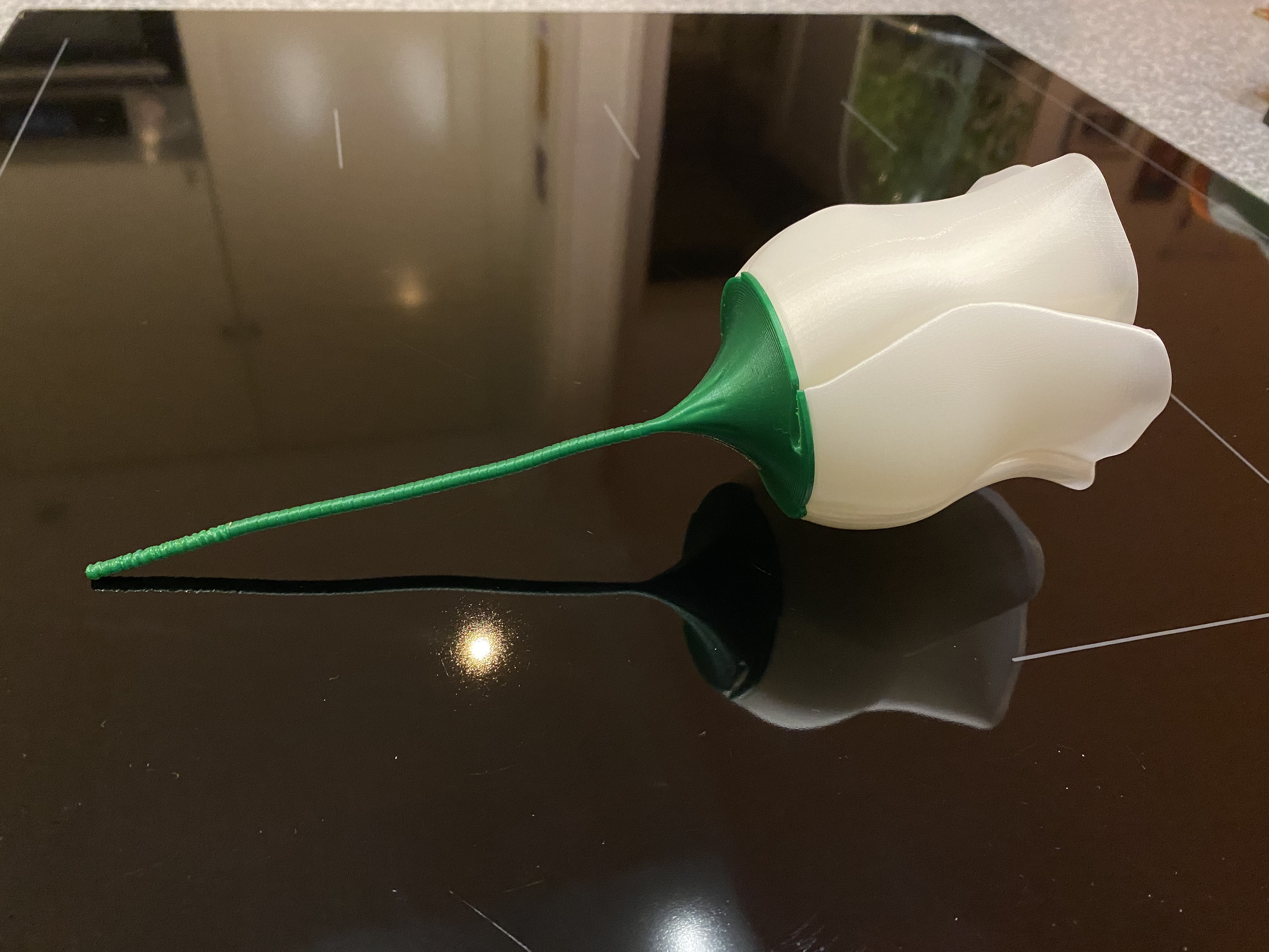Miniatura 2 do modelo 3D Spiral Vase Rose Stem
