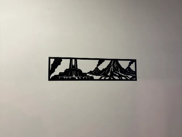 mustafar darth vader castle star wars 2d decorative design 600x150mm printinplace