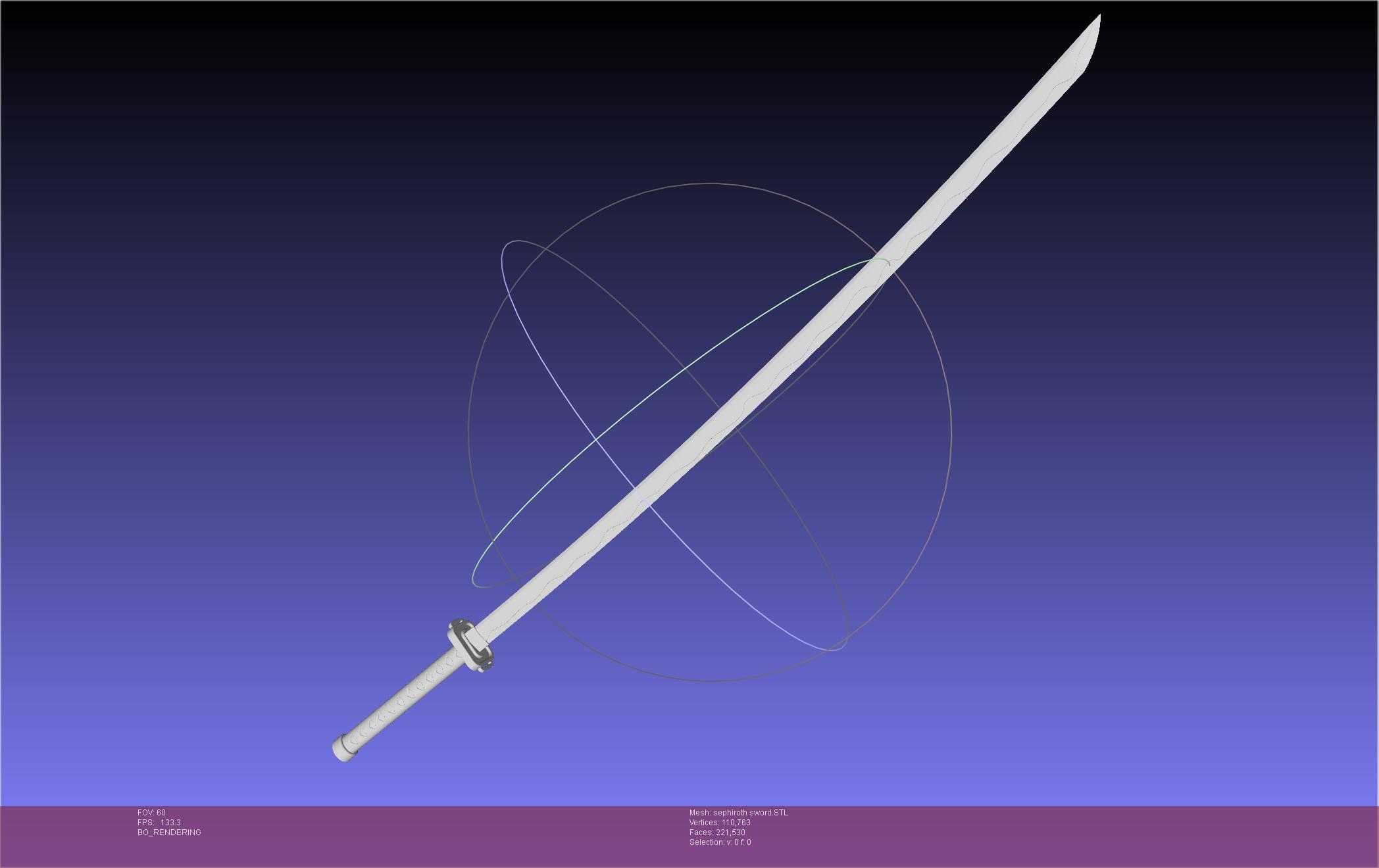 Final Fantasy VII Sephiroth Masamune Sword Printable Assembly