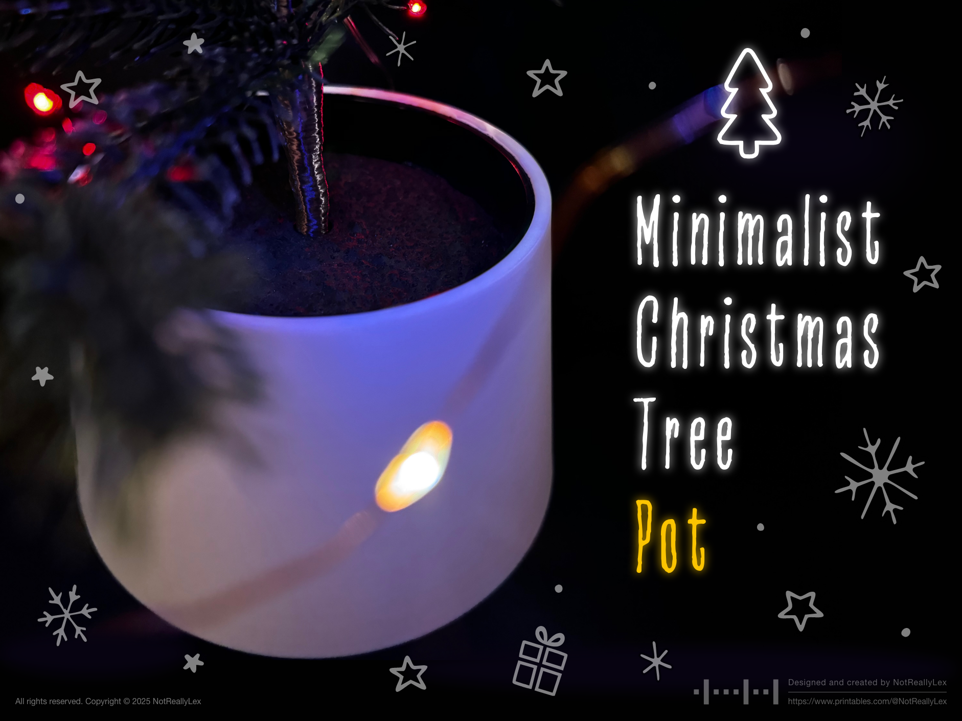 Minimalist Christmas Tree Pot