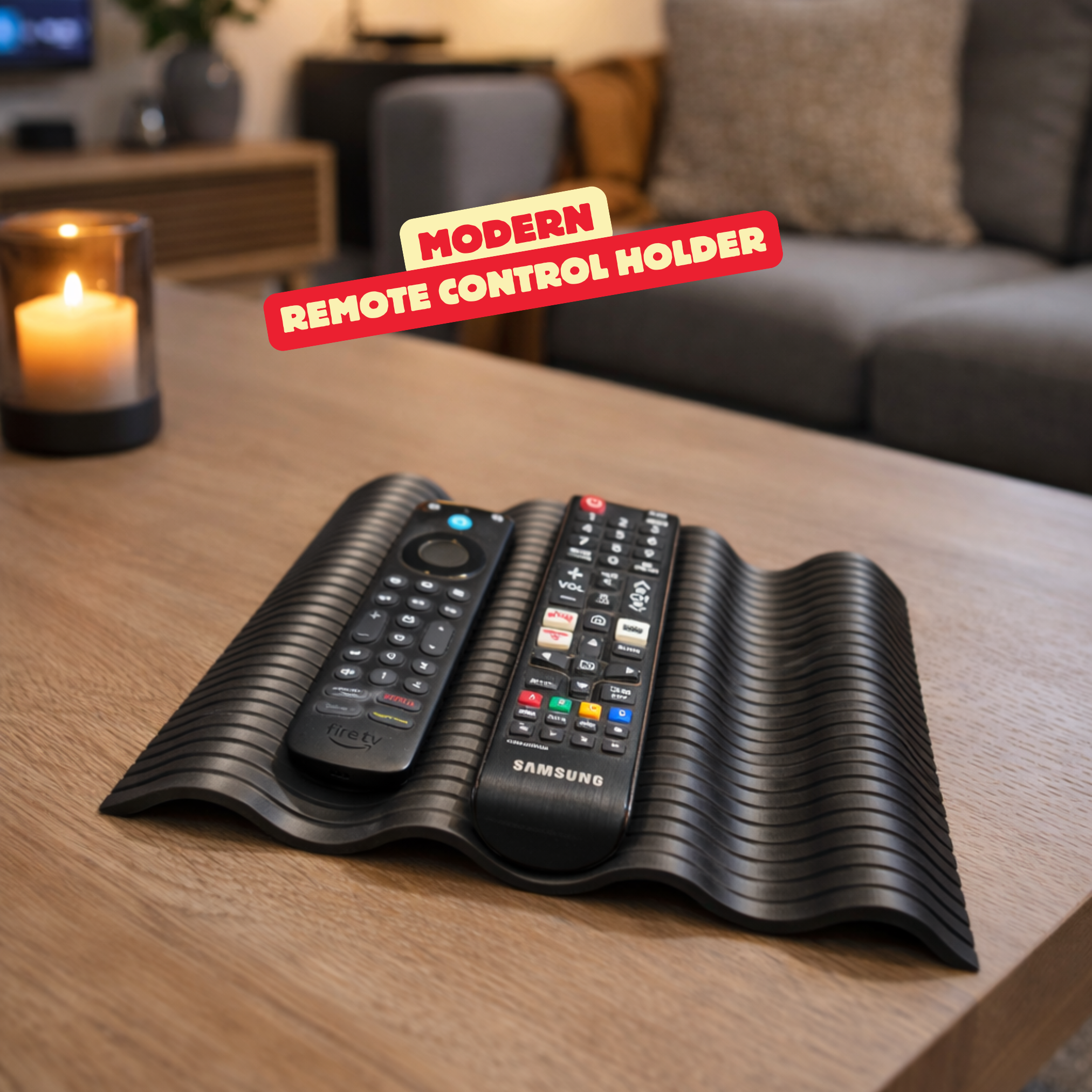 MODERN REMOTE CONTROL HOLDER / WAVE ORGANIZER FOR REMOTE CONTROL / HOMEDECOR
