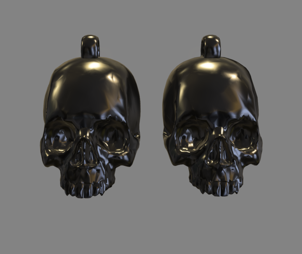 Miniatura 3 do modelo 3D Human Skull Earrings