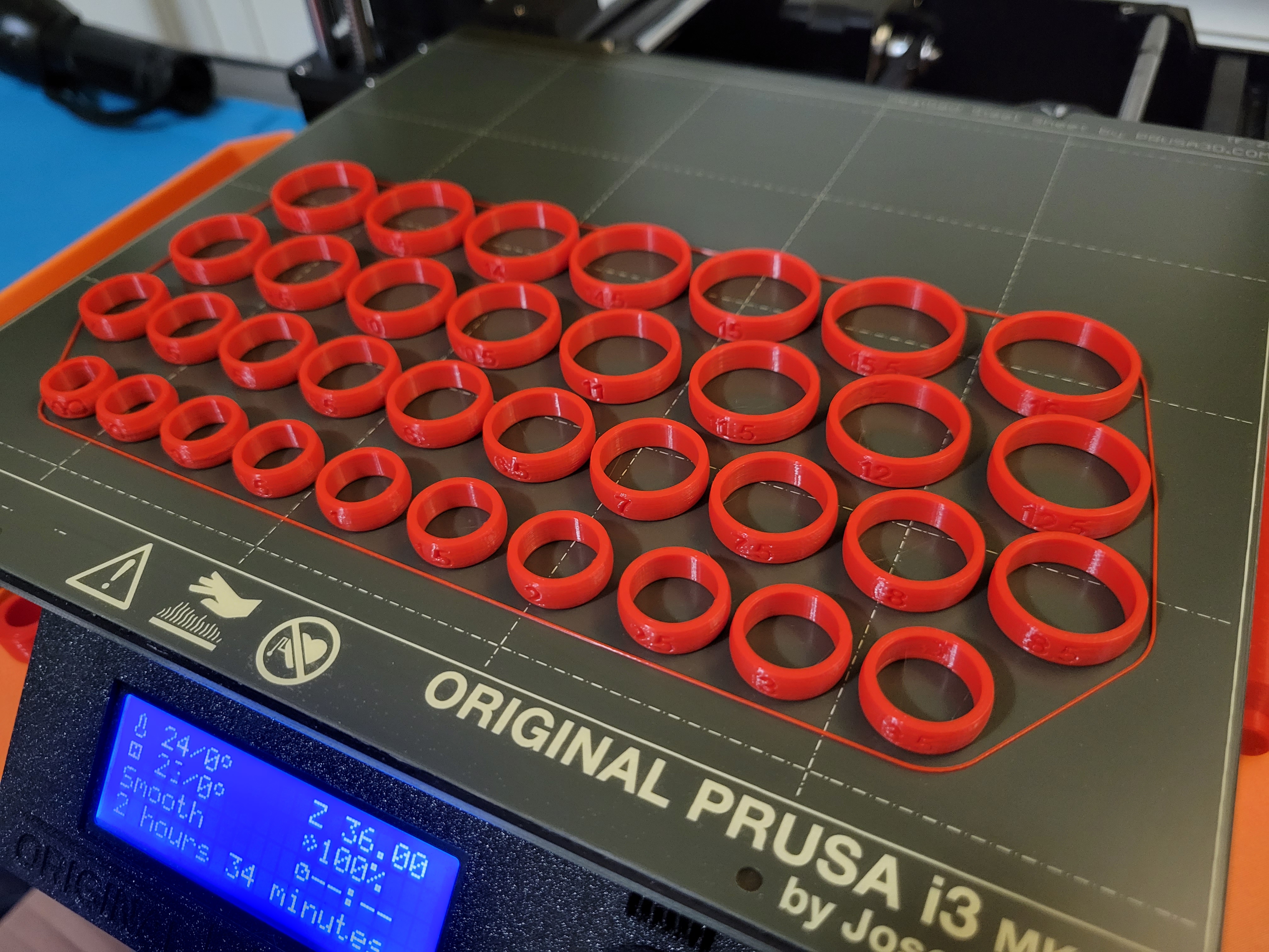 Miniatura 2 do modelo 3D Ring Sizing with Numbers