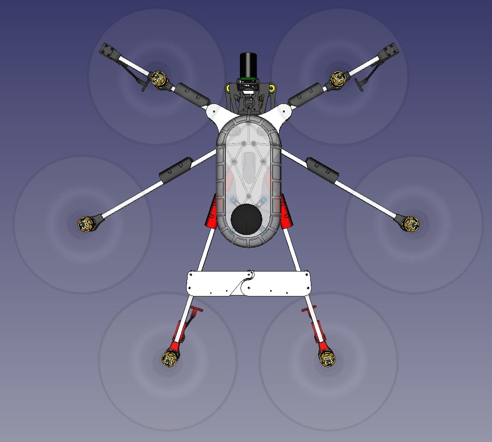 Foldable hexacopter FPV