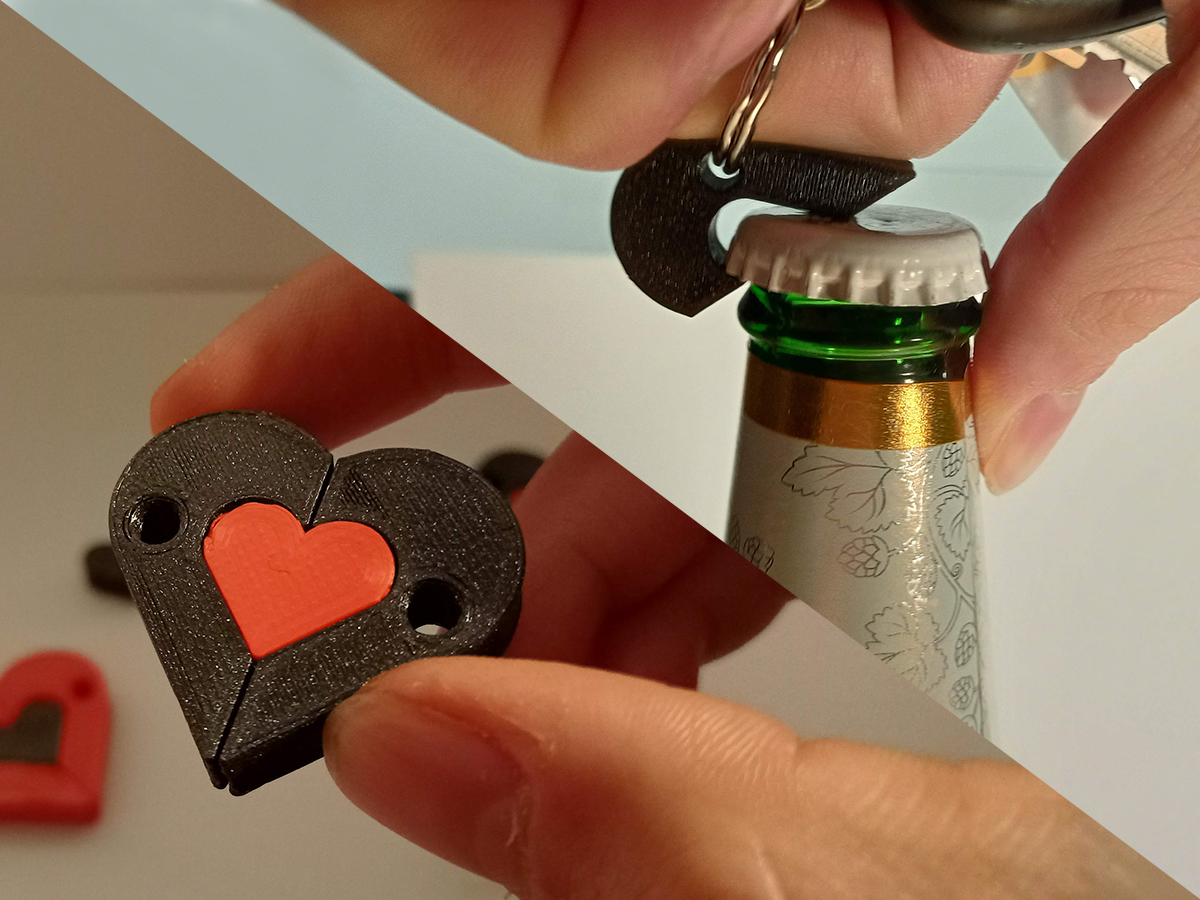 Beer opener for couples - Quick Print