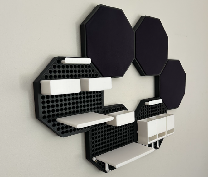 Miniatura 2 do modelo 3D modular pegboard / pinboard combination