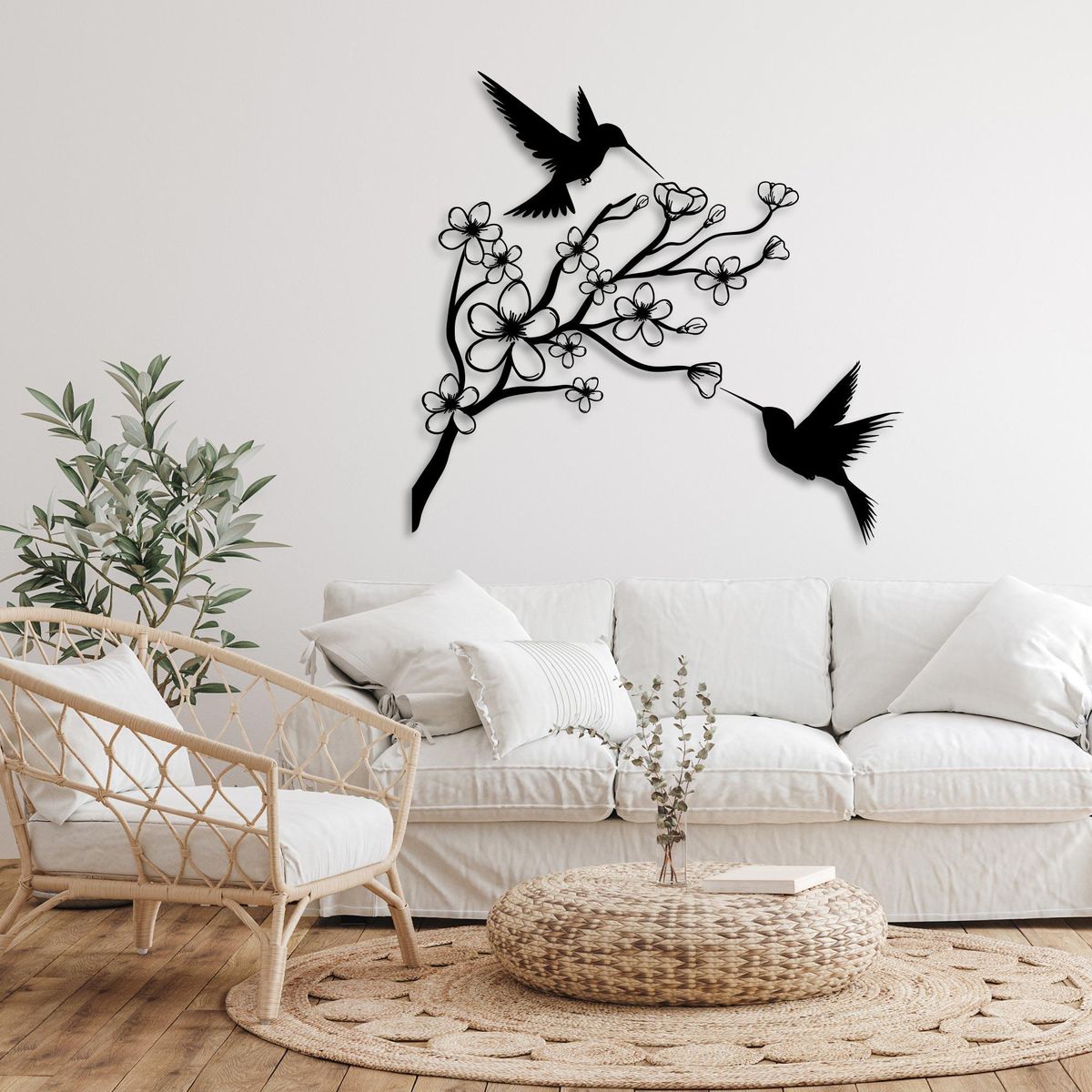 WallArt Flowers Humming Bird 002