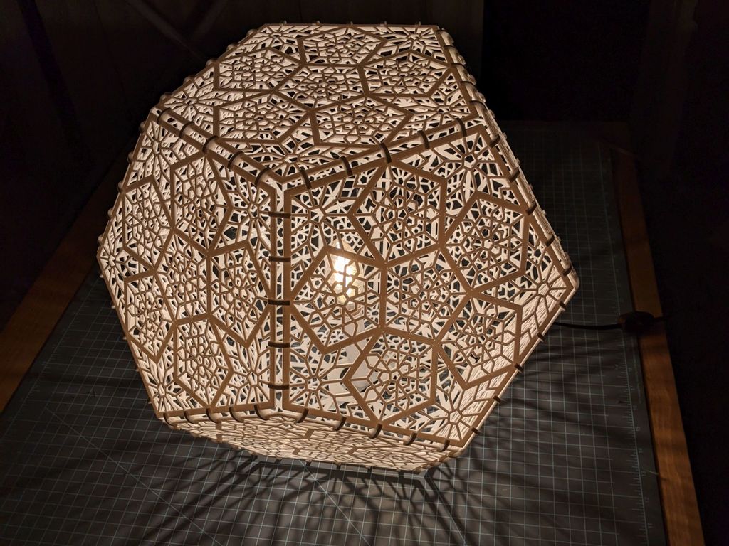 Dodecahedron Lamp Link Printable