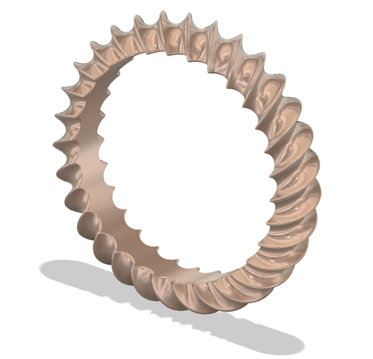 Miniatura 4 do modelo 3D Twist Ring - Customizable, Parametric