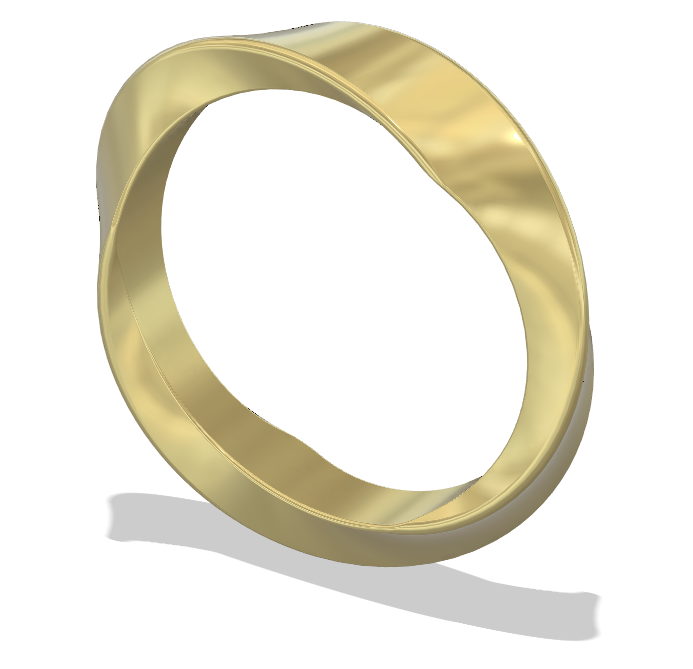 Miniatura 2 do modelo 3D Twist Ring - Customizable, Parametric