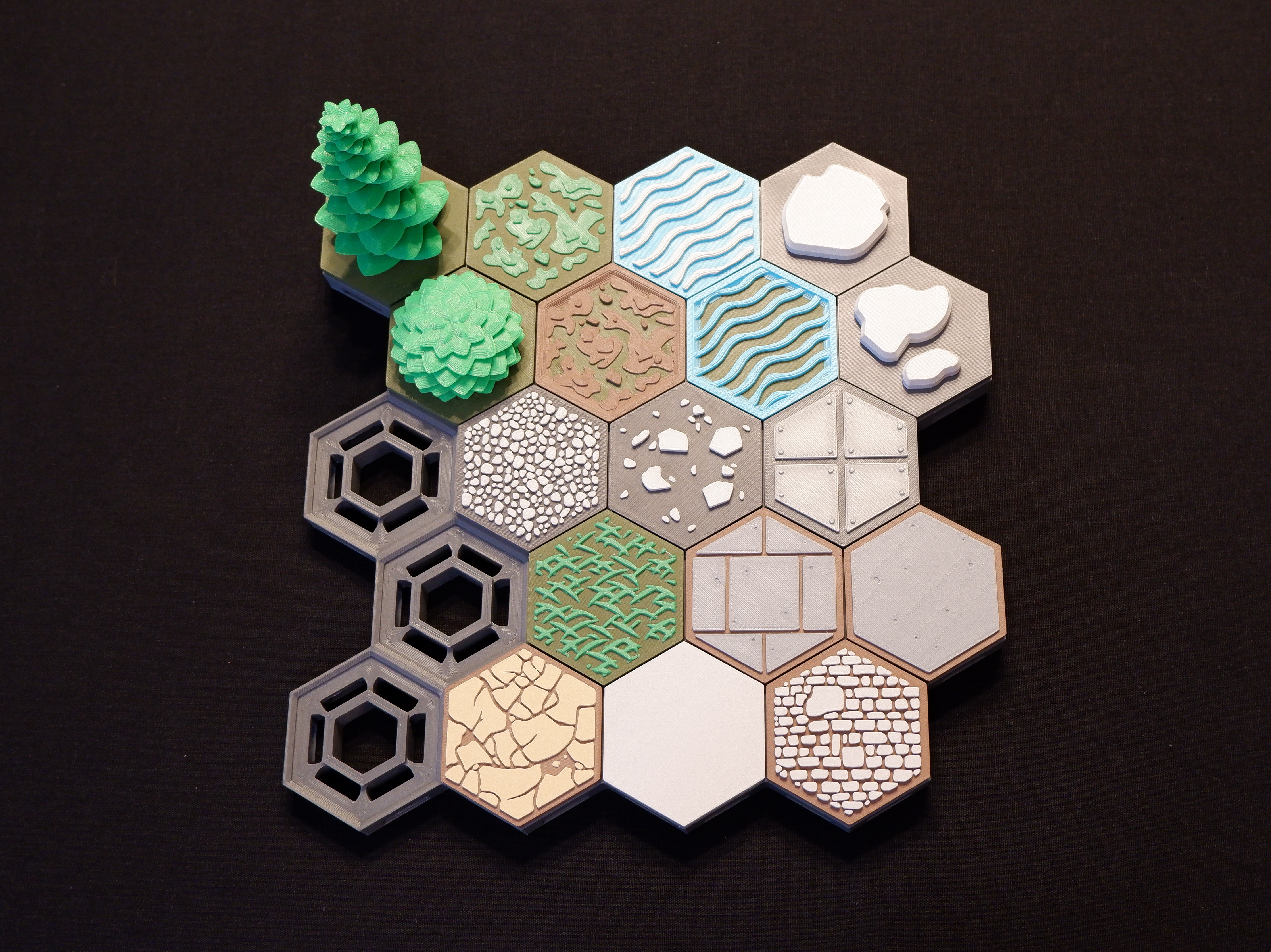 Miniatura 6 do modelo 3D FDMecha Hex Terrain - Basic Core Set