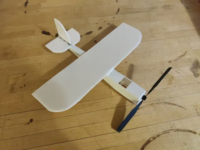 Rubber Band Powered Airplane (Wings not included)