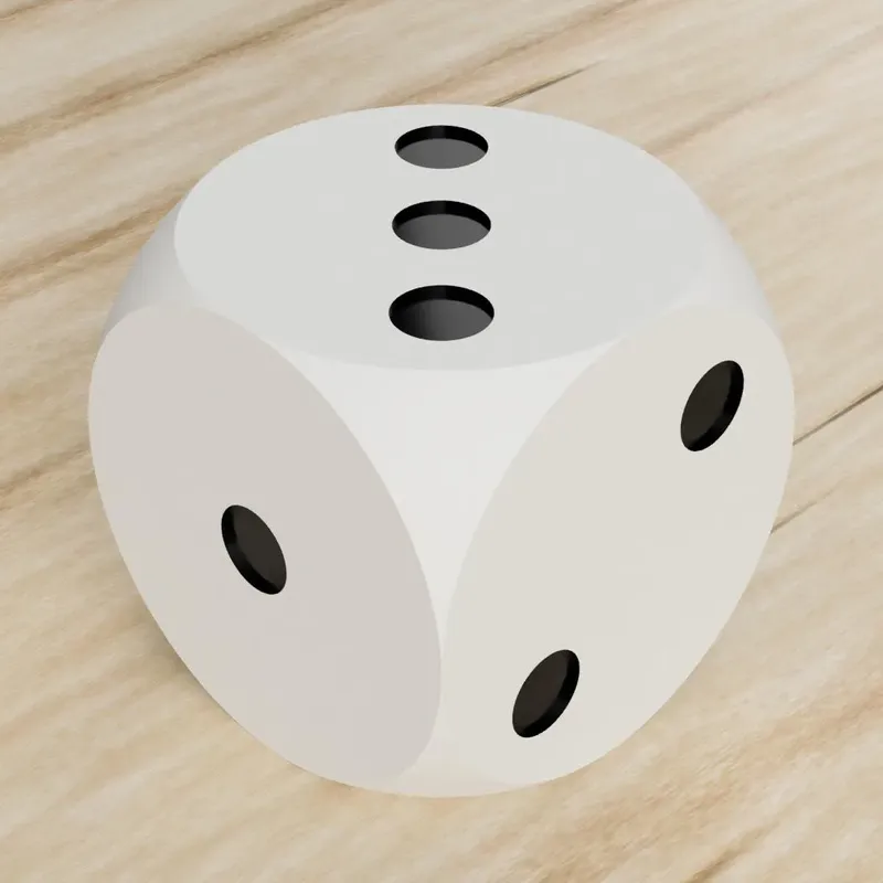 Free STL file Blank Dice (Bevelled Edge) 🎲・3D printable model to