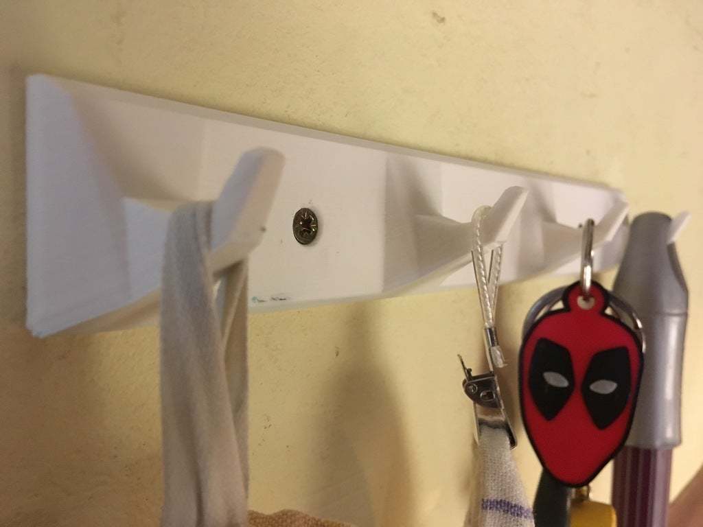 Miniatura 2 do modelo 3D Simple 4 hook hanger