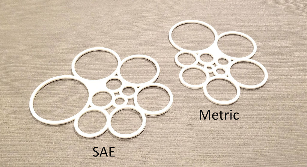 Circle Drawing Templates - SAE & Metric