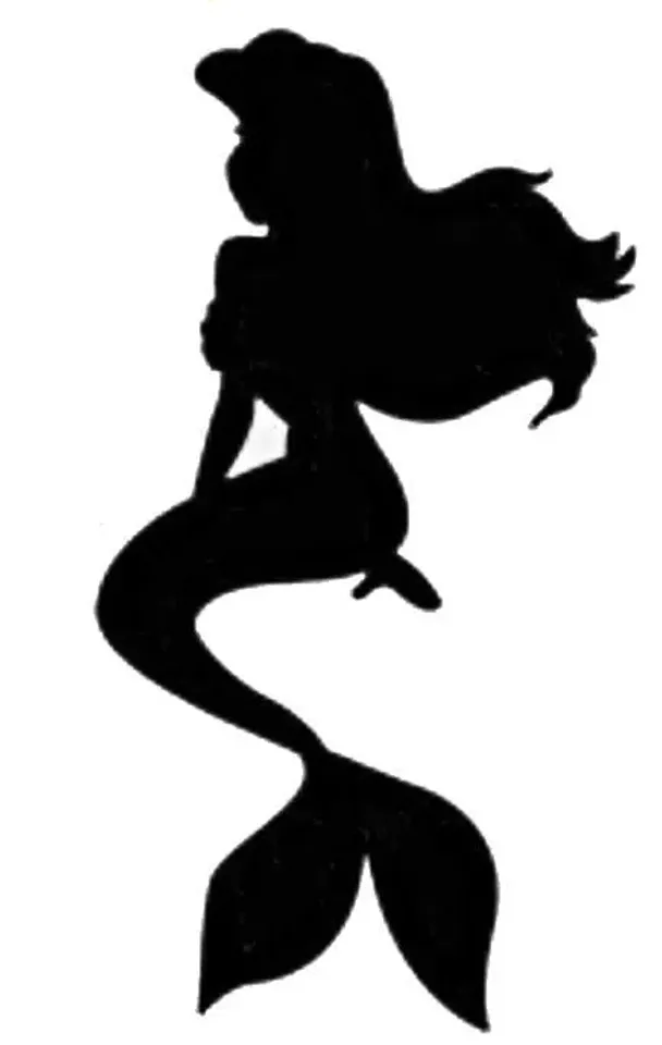 little mermaid flounder silhouette