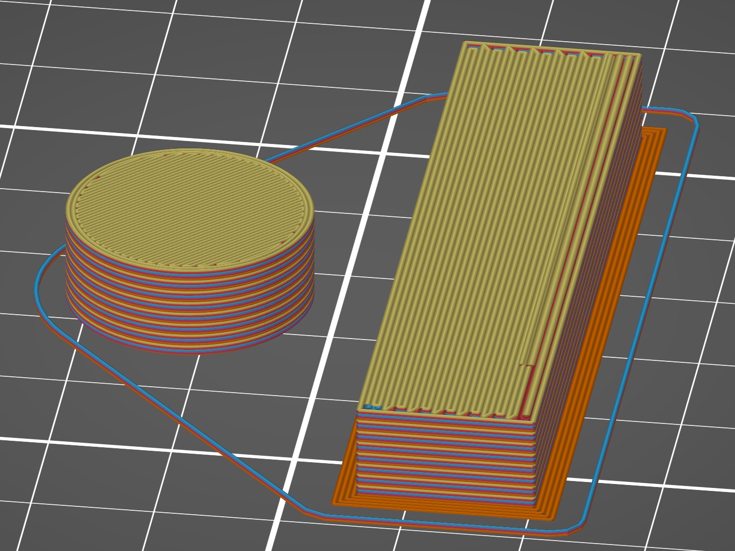 MMU filament change test tower