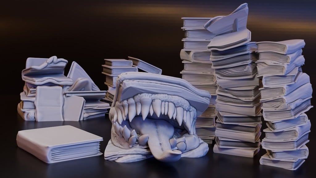 Book Props, Swarms of Books and Book Mimic (DND / TTRPG)