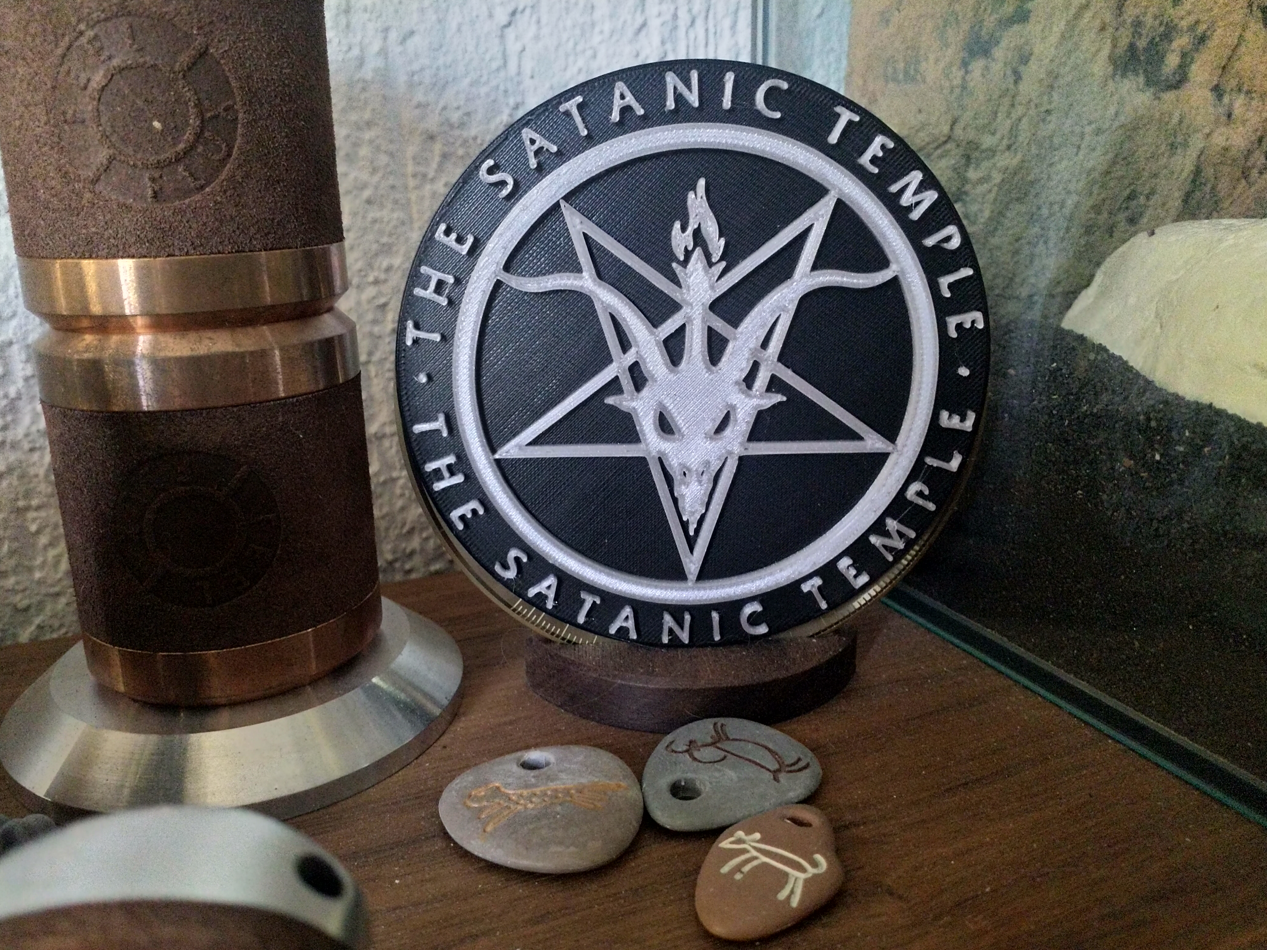 The Satanic Temple Logo Plate