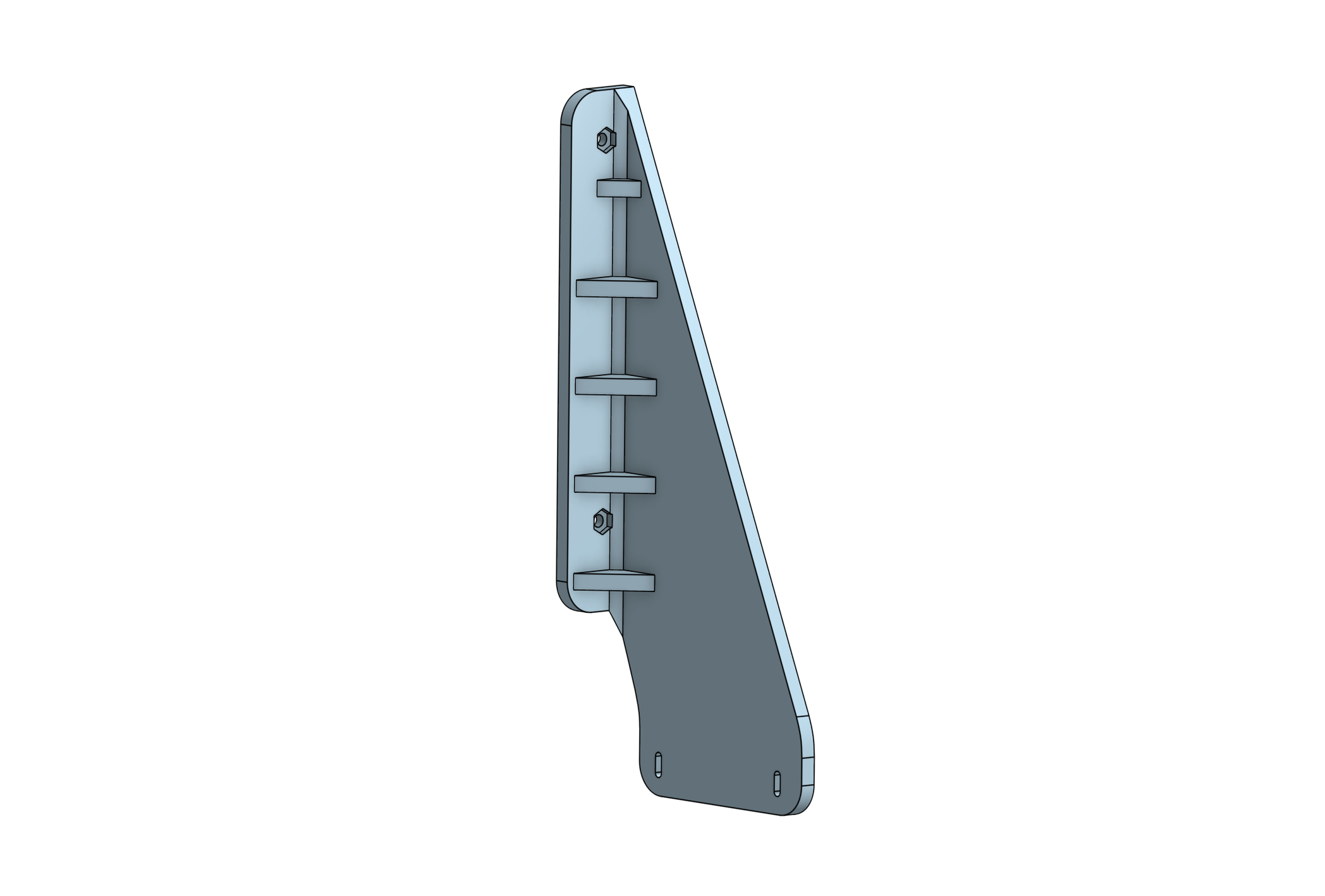 Prusa i3 MK3s black PSU replacement frame brace with M4 bolt holes