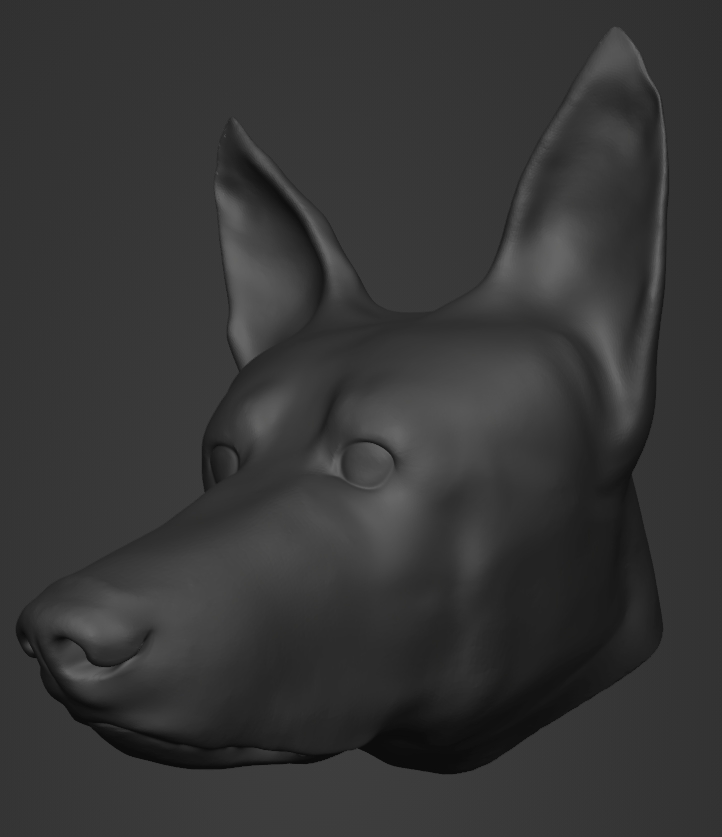 Hund in Blender nachmodeliert
