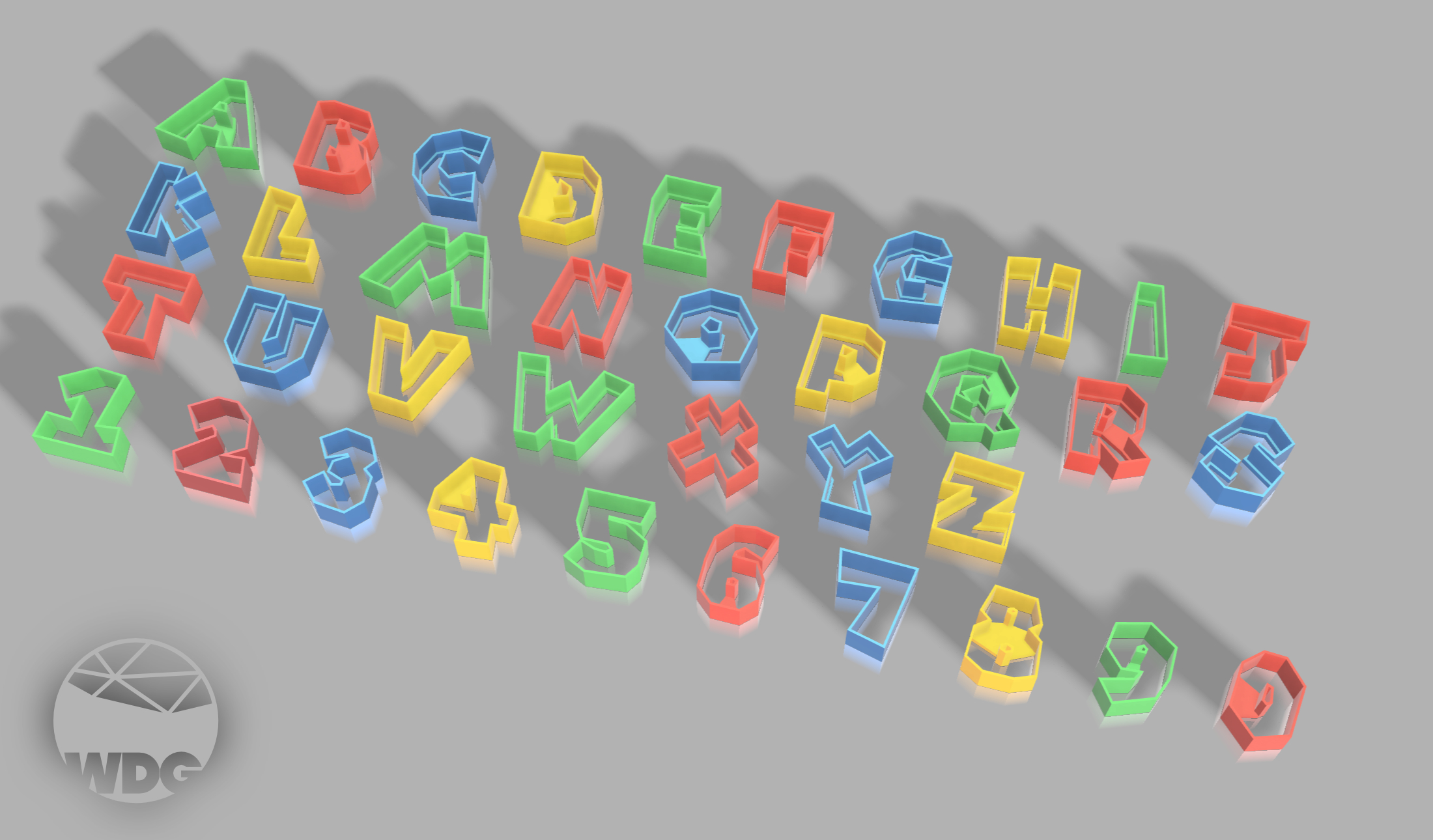 Ausstecher in Mario Schriftart