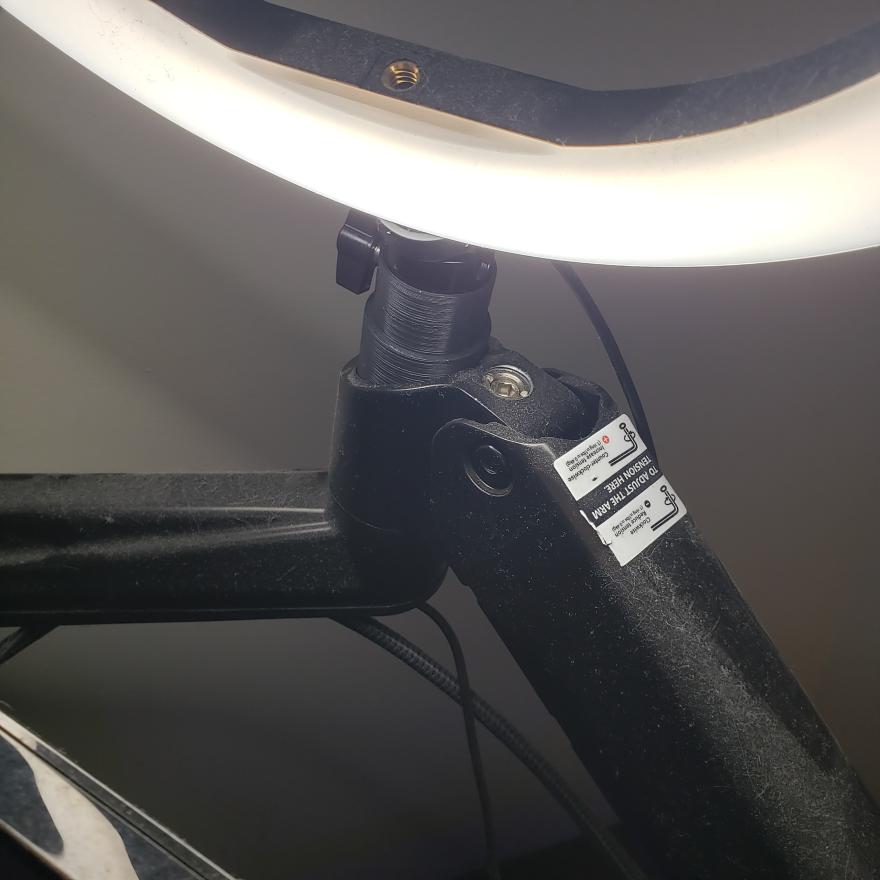 LED Ring Light Mount for Triple Monitor Stand