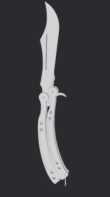 CS2 Butterfly Knife 3D model