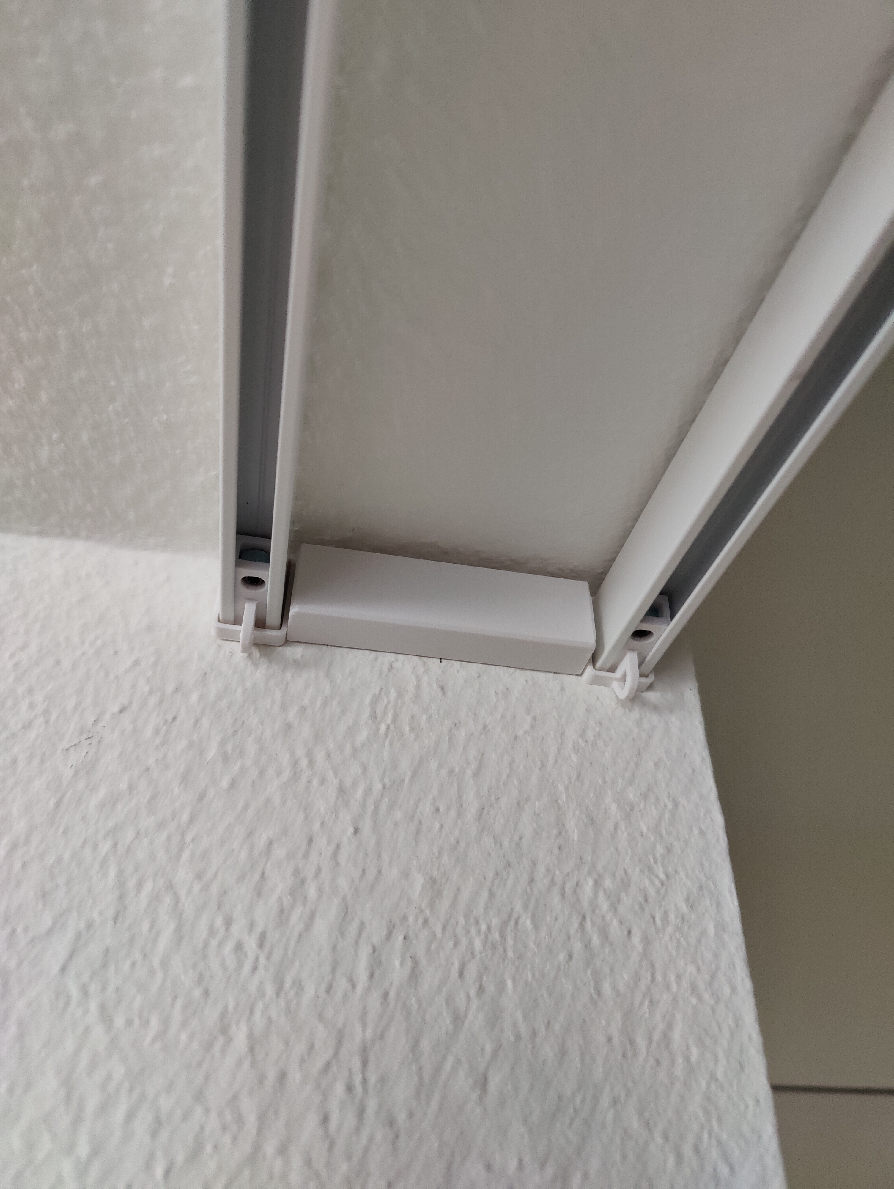 IKEA Vidga wall end mount for two rails