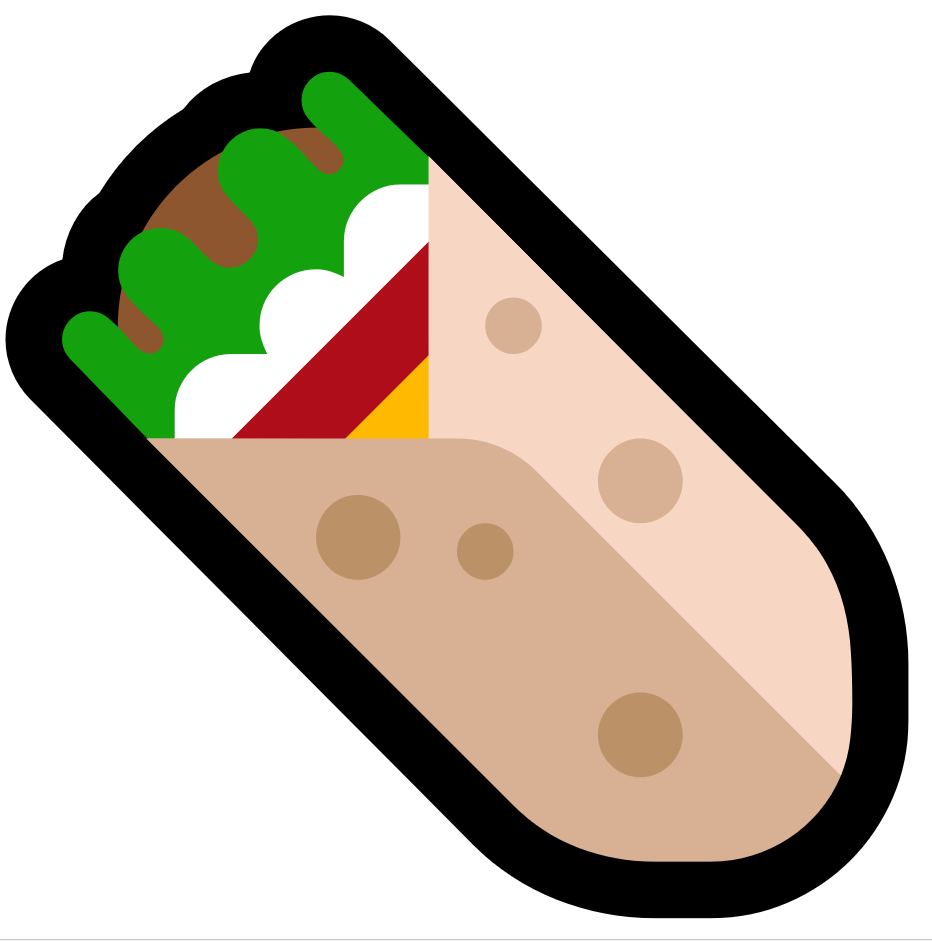 Burrito Emoji Keychain