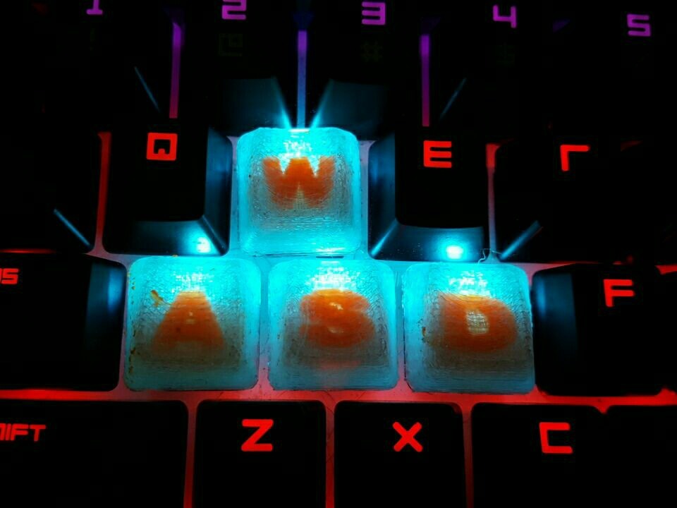 WASD Embedded Keycaps