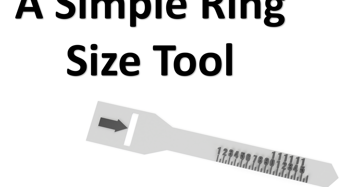 A Simple Ring Size Tool by RyanGuy, Download free STL model