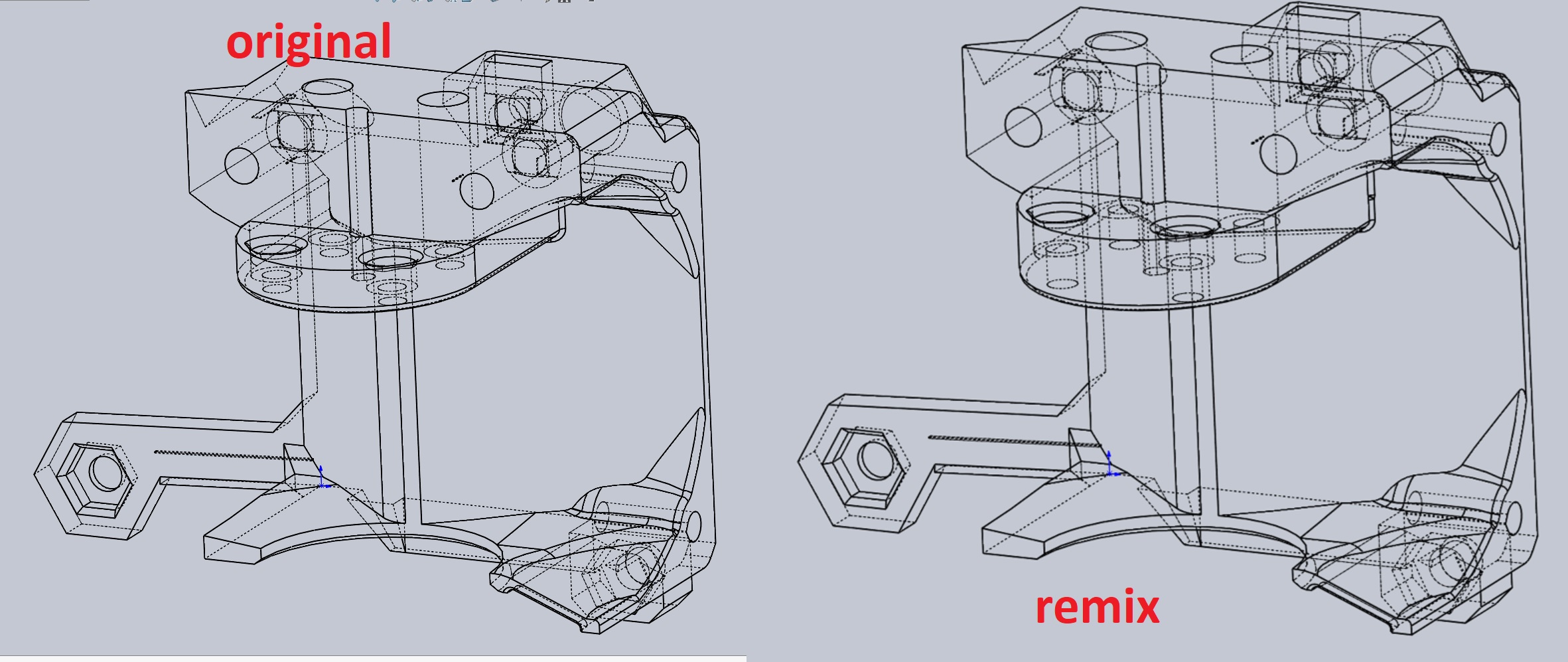 MK3S bear rigid mount for Dragon hot end (remixed)