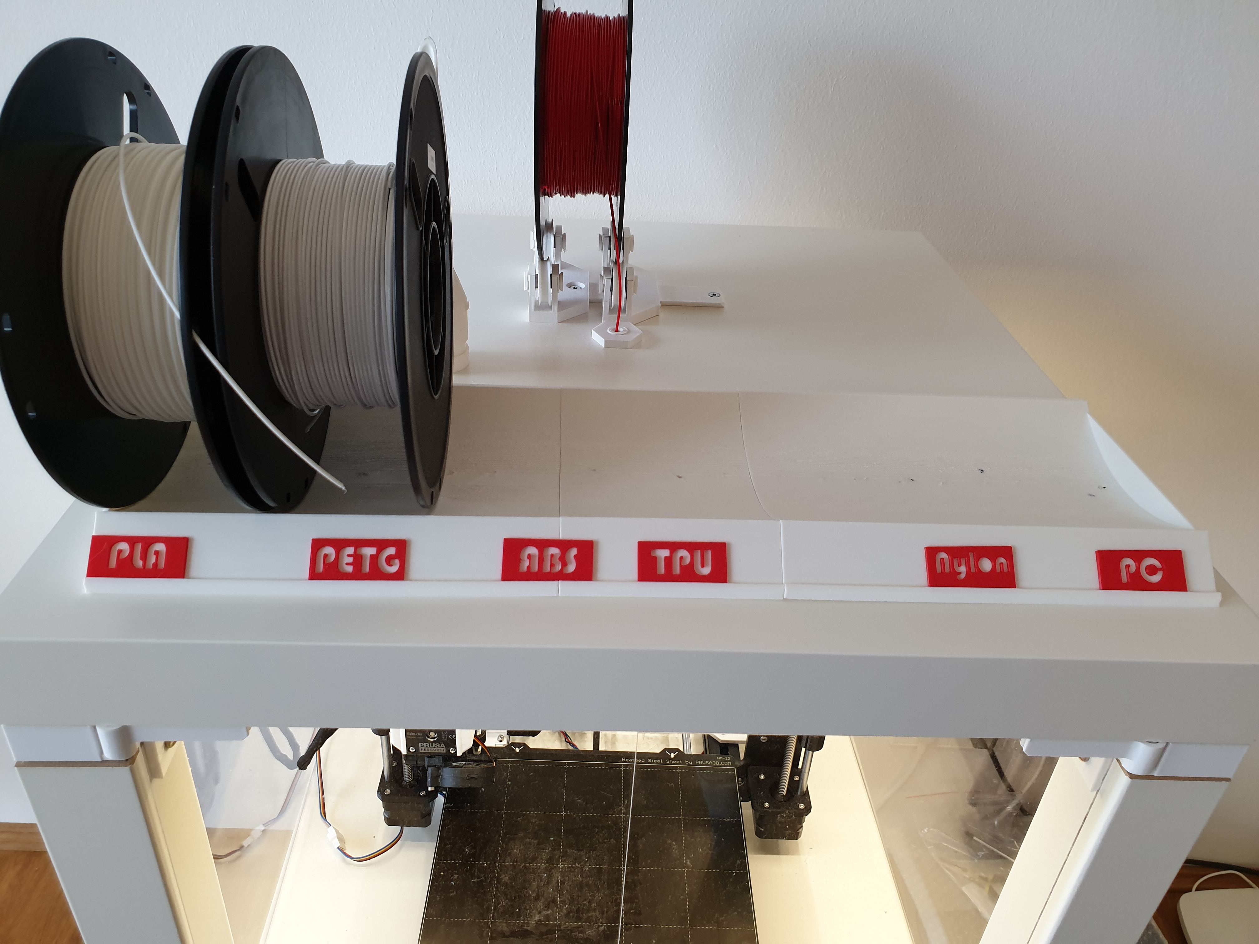 Endless Spool holder Rack stand for shelfes or closets, fits perfect into USM